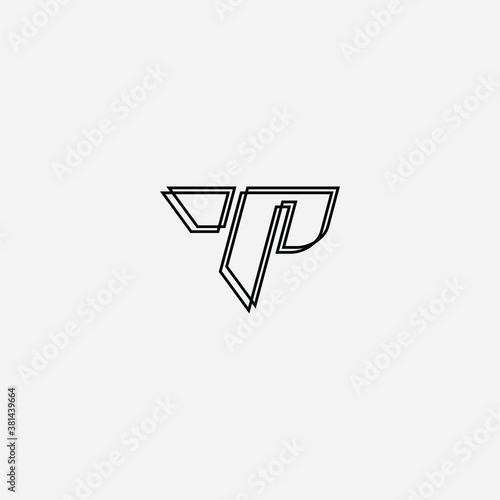 TP logo vector alphabet PT icon illustrations