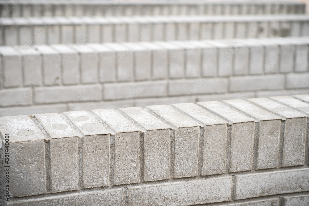 Brick fence pillar column isolated on white background Brick fence pillar column isolated on white background