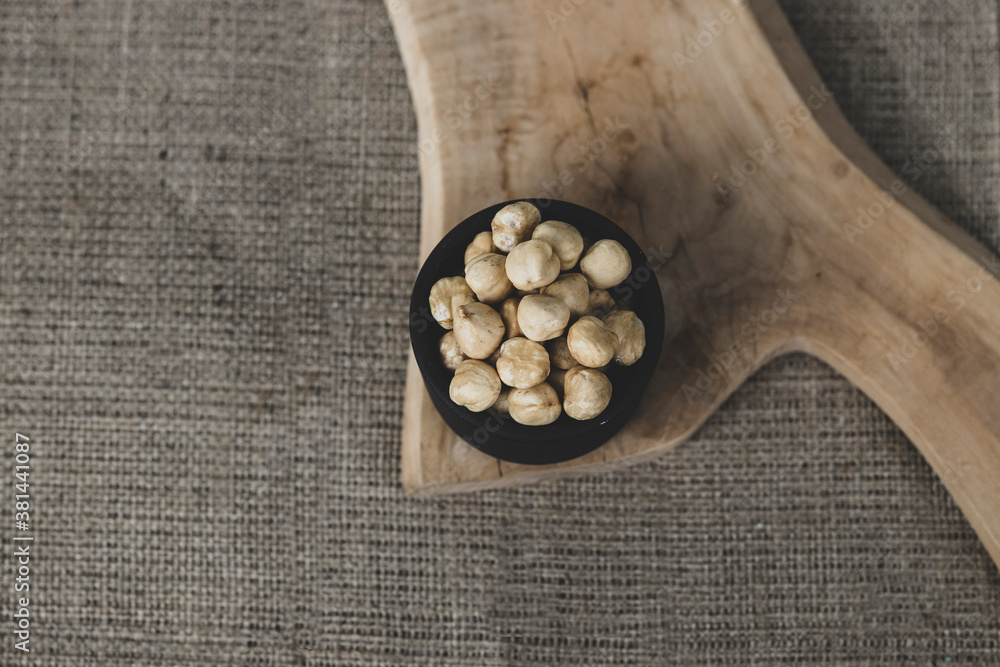 fresh and delicious hazelnuts on the table fresh and delicious hazelnuts on the table