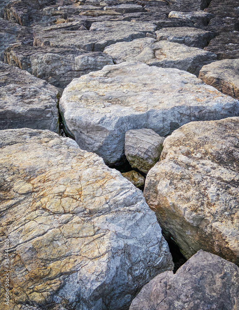Long Shore stones, rocks pier