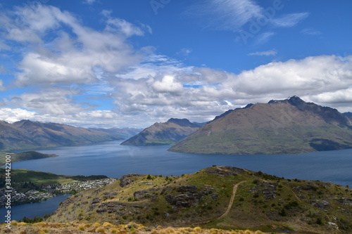 The view of mountains in Queenstown, New Zealand