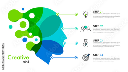Infographic design template. Creative concept with 4 steps