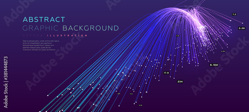 Quantum computing, deep learning artificial intelligence, signal cryptography infographic vector illustrations. Big data algorithms visualization for business, science presentations, posters, covers