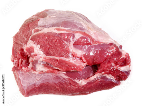 Quadro su tela Raw Lamb Meat - Isolated on white Background