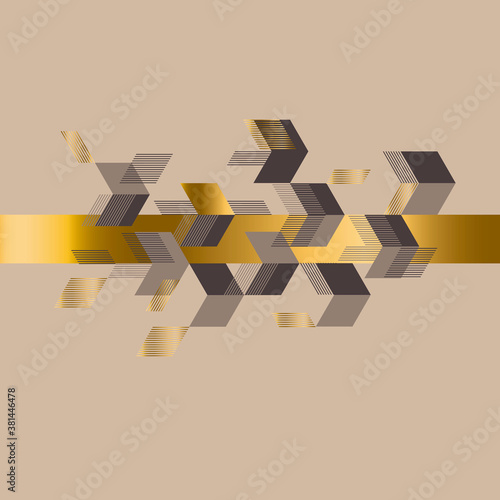 Abstract arrows in luxury g...