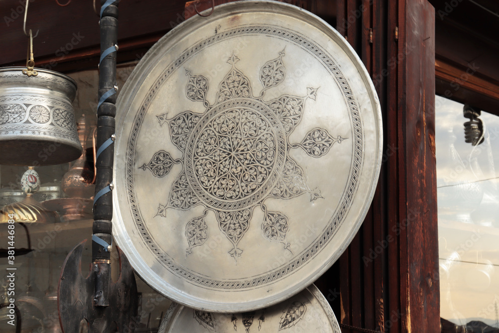 Naklejka premium patterned copper plate
