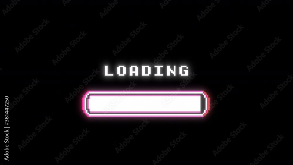 A simple animation of a status bar, increasing its horizontal size, retro 8-bit style, over a black background; with the texts Loading and Error.
A simple animation of a status bar, increasing its horizontal size, retro 8-bit style, over a black background; with the texts Loading and Error.