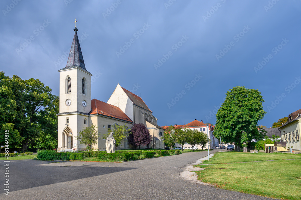 Parish church St. Margaret of Antioch in centre Marchegg (AUSTRIA)