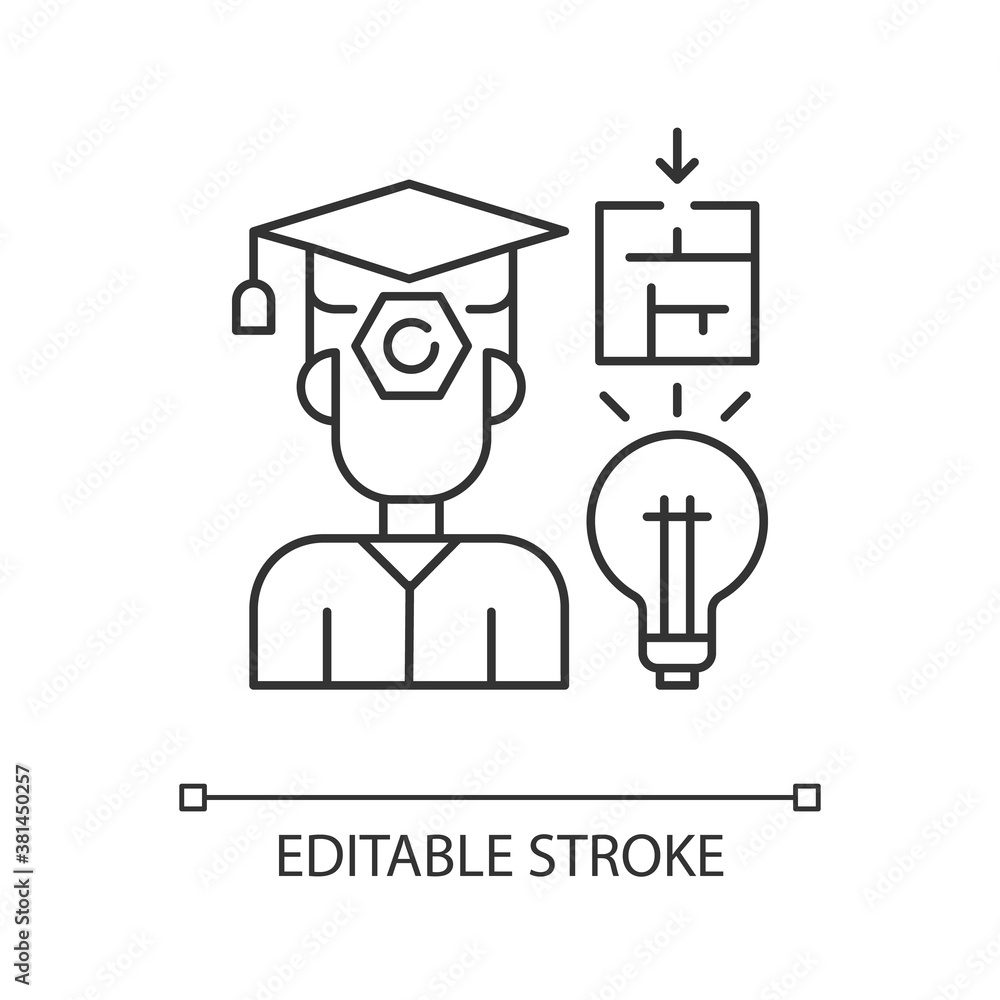 Case based exam pixel perfect linear icon. Problems solution and idea. Defence of competition. Thin line customizable illustration. Contour symbol. Vector isolated outline drawing. Editable stroke Case based exam pixel perfect linear icon. Problems solution and idea. Defence of competition. Thin line customizable illustration. Contour symbol. Vector isolated outline drawing. Editable stroke