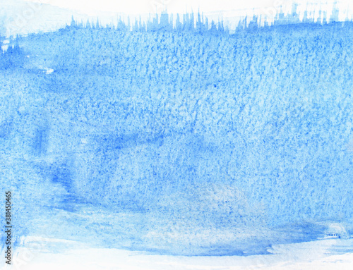 Watercolor painting in blue...
