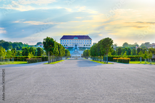 Gargen of Schlosshof castle in evening light (Schlosshof, AUSTRIA)