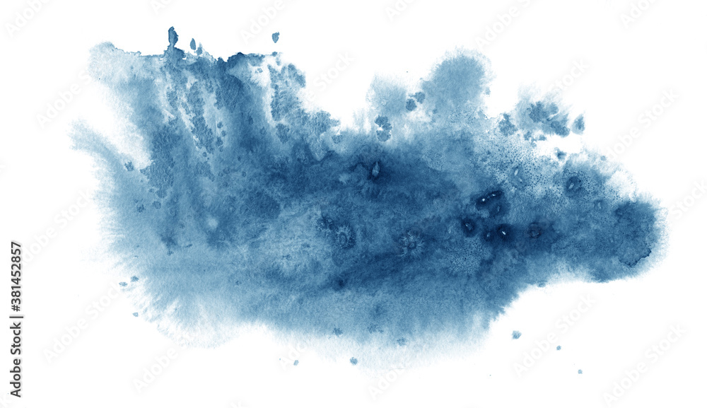 Obraz plamy z niebieskiego atramentu