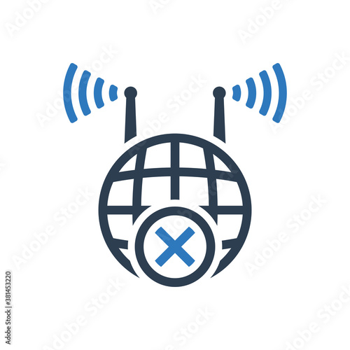 error network icon - internet disconnected icon