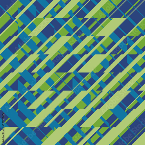 Green and blue stripe geome...