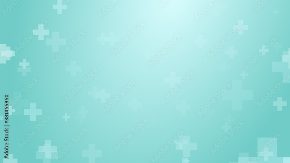 Medical health blue green cross pattern background. Abstract healthcare technology and science concept. Medical health blue green cross pattern background. Abstract healthcare technology and science concept.