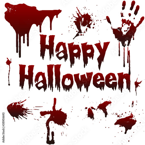 Halloween collection, blood stains, vector