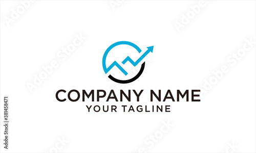 this logo is a mountain logo with arrows.