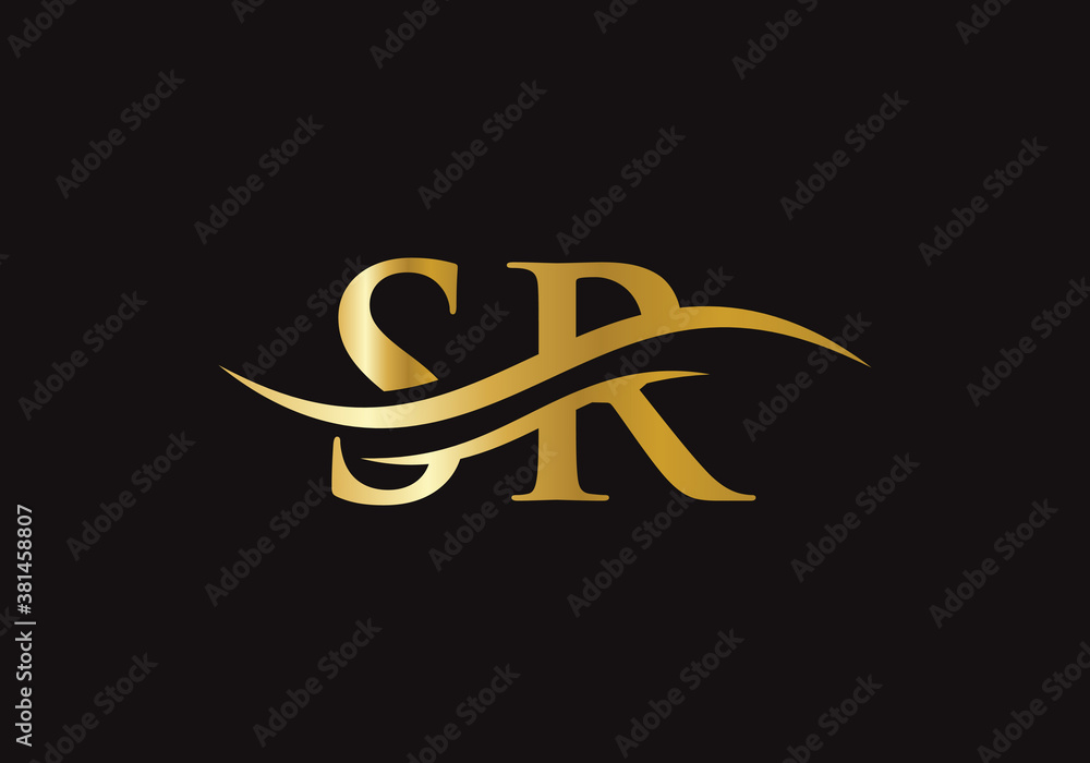 S R Logo Model letter SR logo design with modern trendy. Initial SR logo. Stock Vector ...