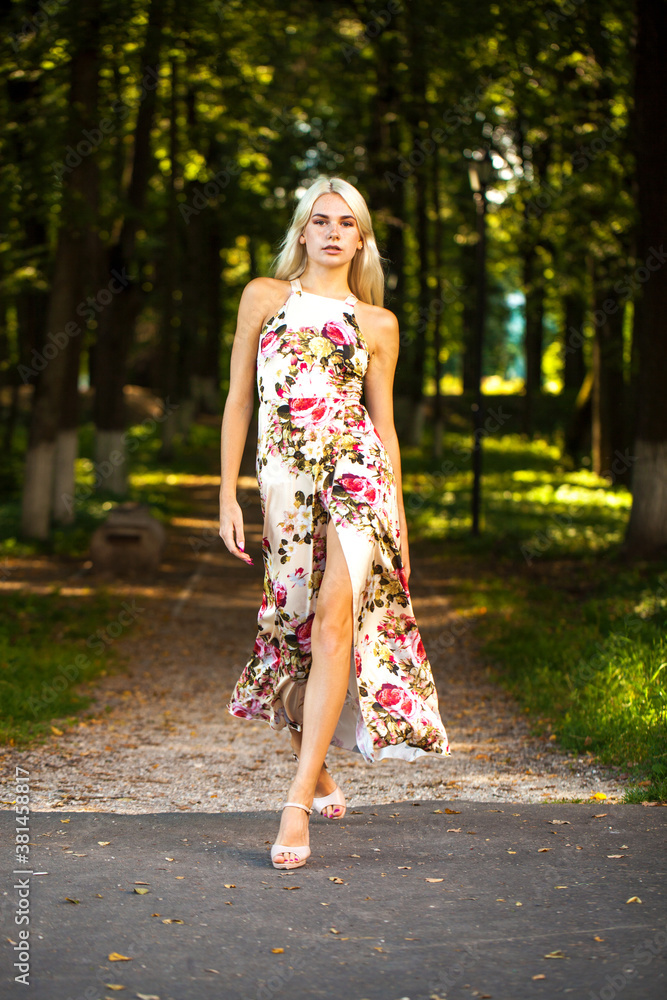 Full body portrait of a young blonde girl Full body portrait of a young blonde girl