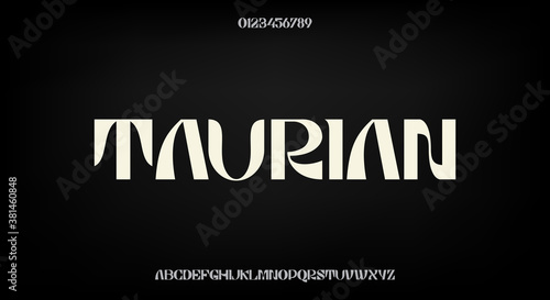 Bold and elegant font, modern typeface design. Alphabet vector illustration