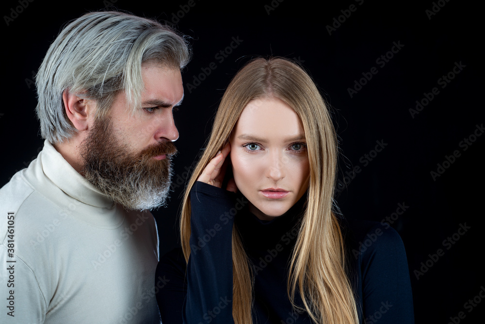 Closeup face portrait of sensual couple. Passionate couple, sensual lovers. Closeup face portrait of sensual couple. Passionate couple, sensual lovers.