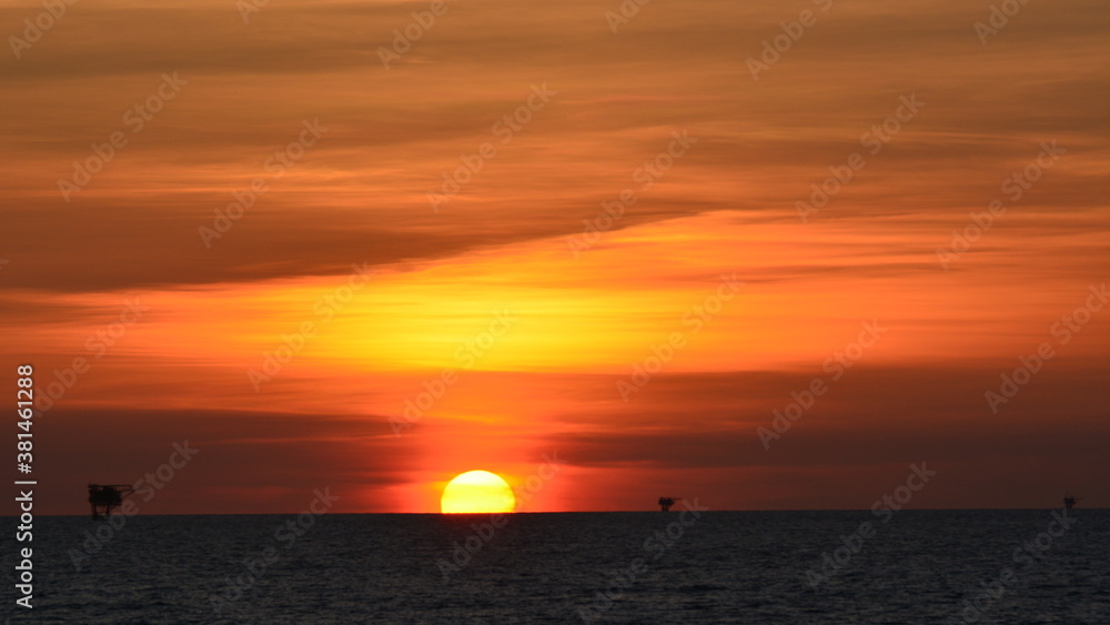 The offshore sunset