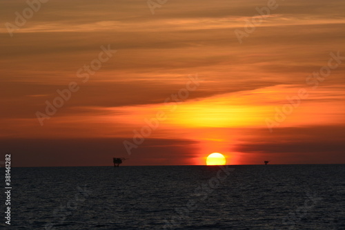 The offshore sunset