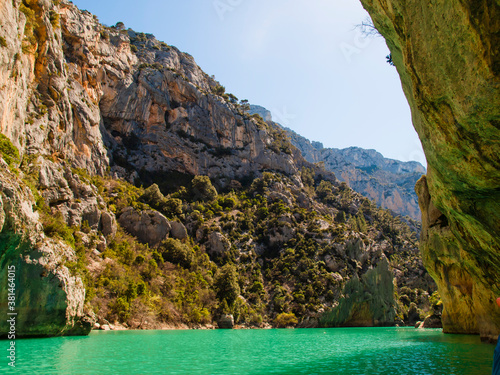 The Verdon Gorge (Gorges du Verdon), a river canyon in Cote d'Azur, Provence, France