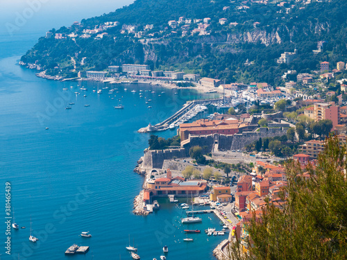 View of Villefranche-sur-Mer, French Riviera, Cote d'Azur, southern France