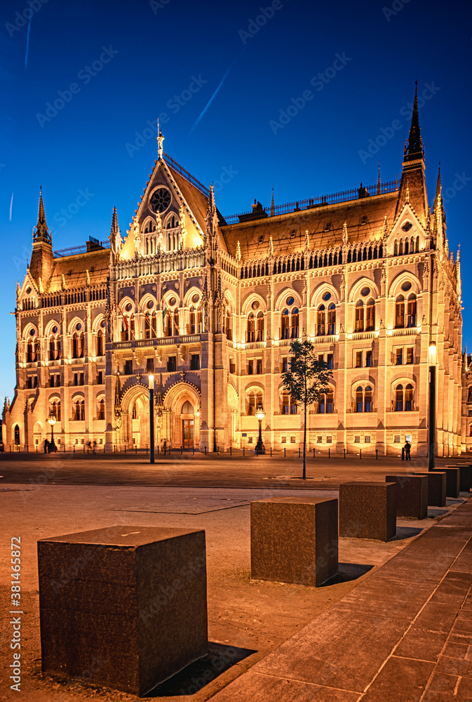 Night view on the Hungarian Parliament