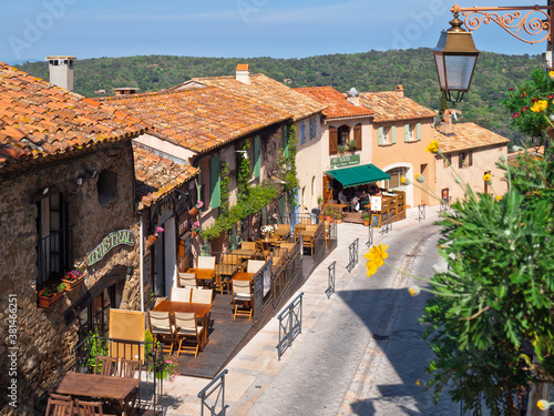 Street in Ramatuelle village, French Riviera, Cote d'Azur, Provence, southern France