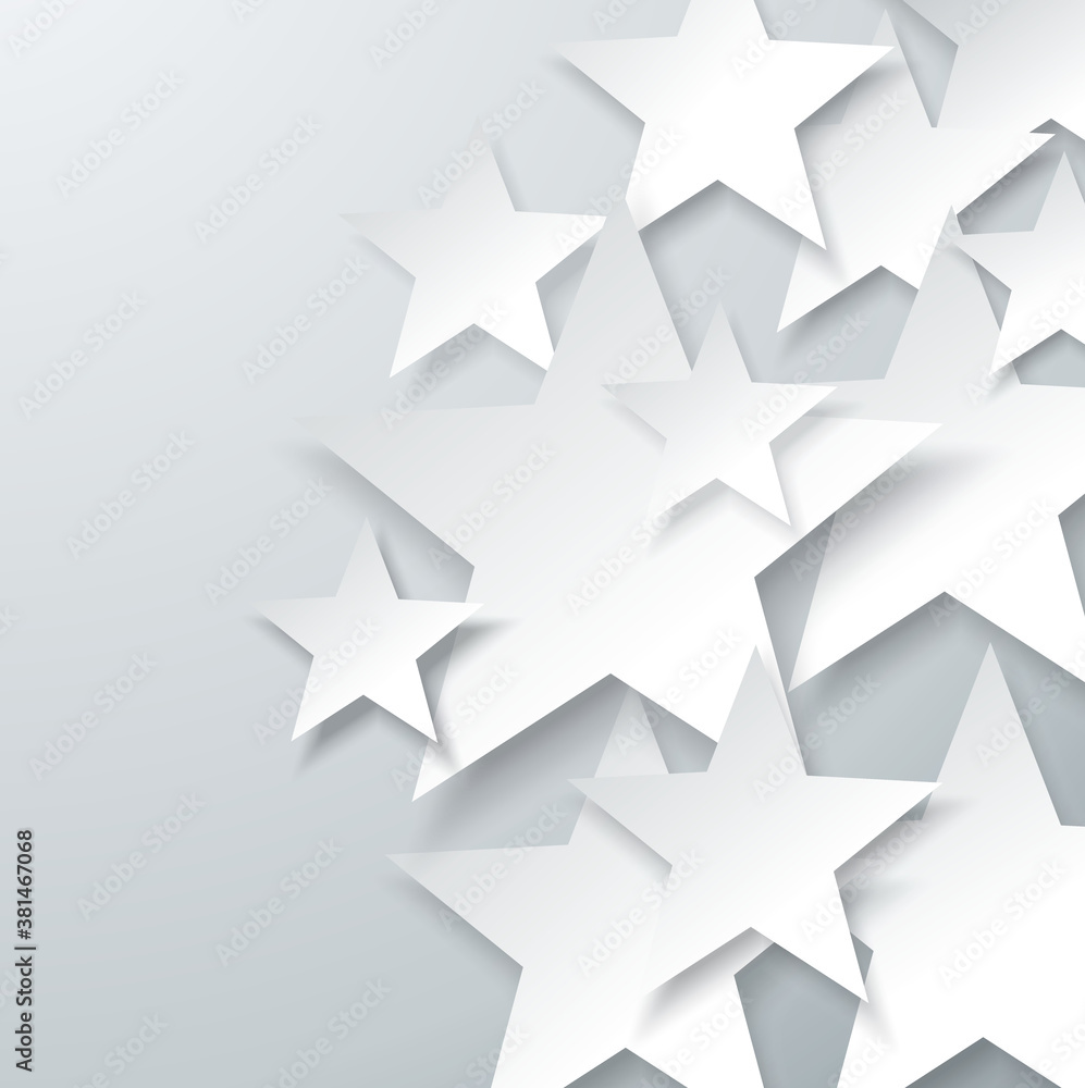 Vector Background with flat paper stars. Abstract geometric composition. Vector Background with flat paper stars. Abstract geometric composition.