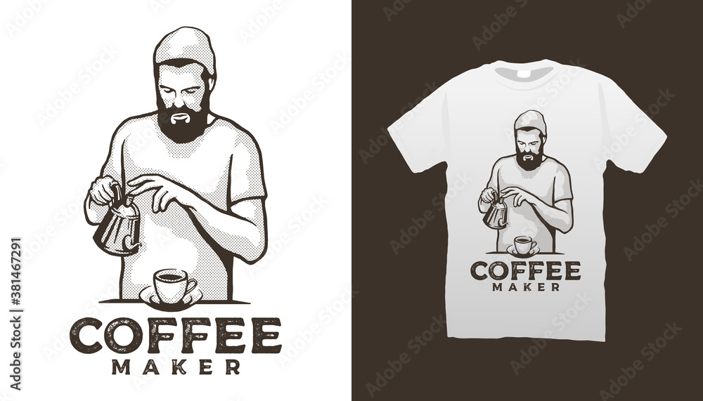 Barista Tshirt Design Barista Tshirt Design