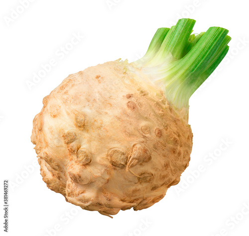 Plakat Celery root isolated on white background