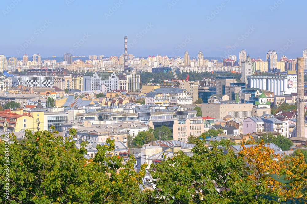 Fototapeta premium View of the Kievsky district of Podil