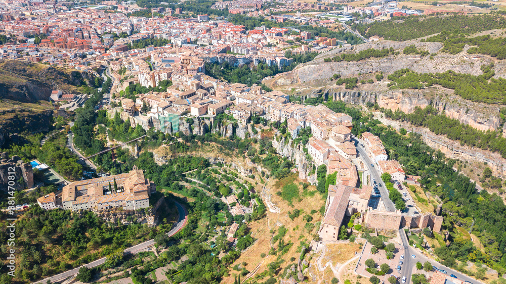 aerial view of cuenca city, Spain