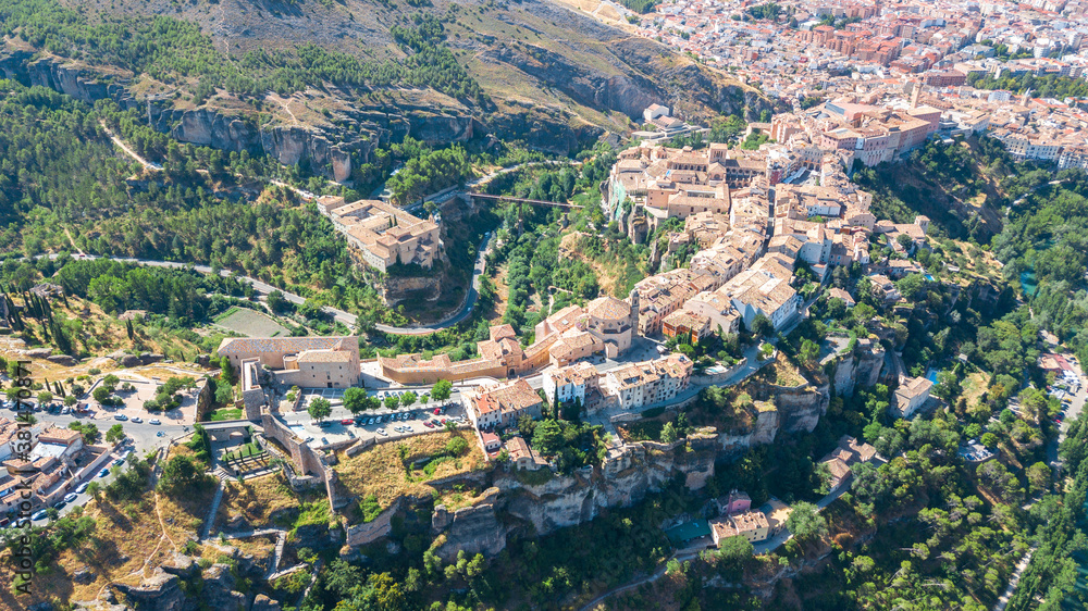 Obraz premium aerial view of cuenca city, Spain