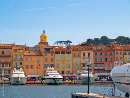 Boats in the old port of Saint-Tropez, French Riviera, Côte d'Azur, France