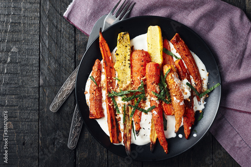 Salad of roasted carrots.