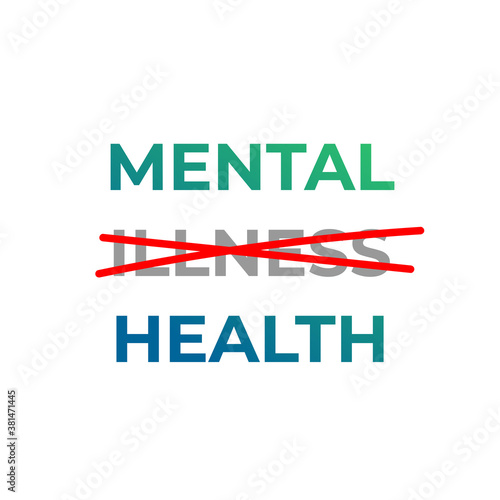 Design for World mental health day. Annual campaign. Raising awareness of mental health. Control and protection. Medical health care design.