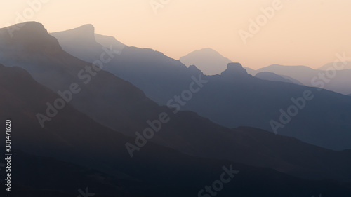 landscape with fog