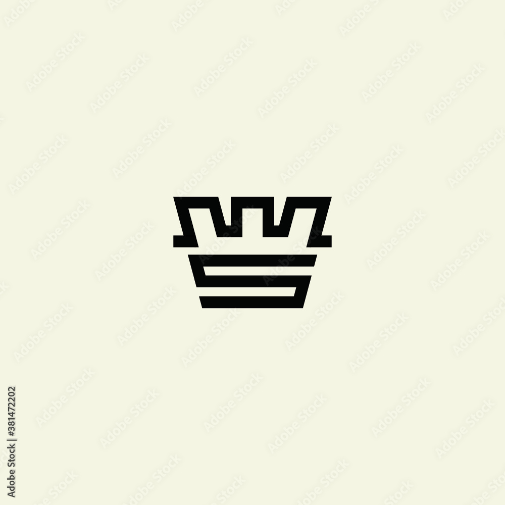 W logo vector WS alphabet icon illustrations W logo vector WS alphabet icon illustrations