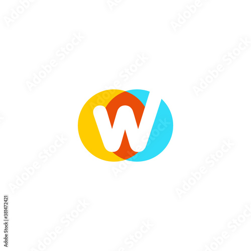W logo vector alphabet icon illustrations