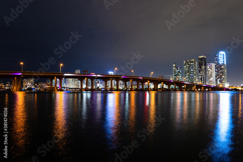 Miami downtown. Miami, Florida, USA downtown skyline.