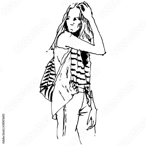 Vector free hand drawing il...