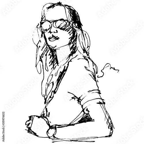 Vector free hand drawing il...