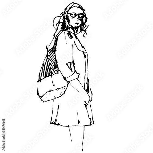 Vector free hand drawing il...