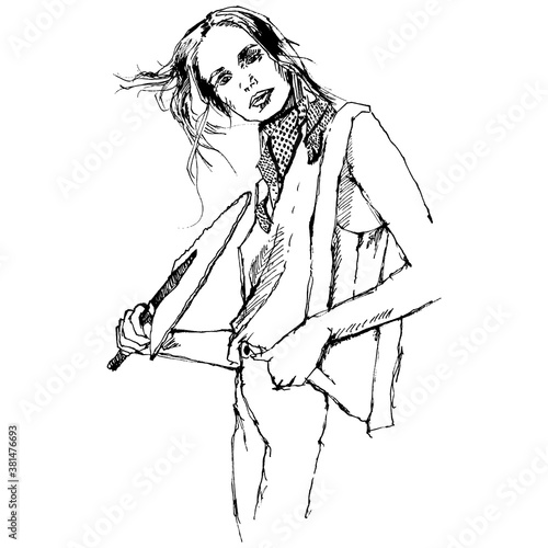 Vector free hand drawing il...