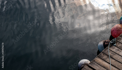 water ripples and dock