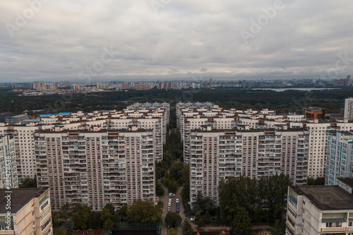 Krylatsky district of Moscow, view from a drone